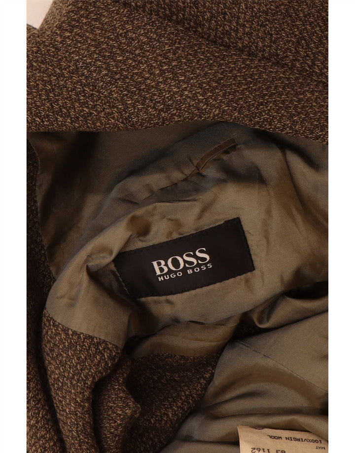 Hugo Boss muška jakna sa 3 gumba EU 52 XL smeđa djevičanska vuna