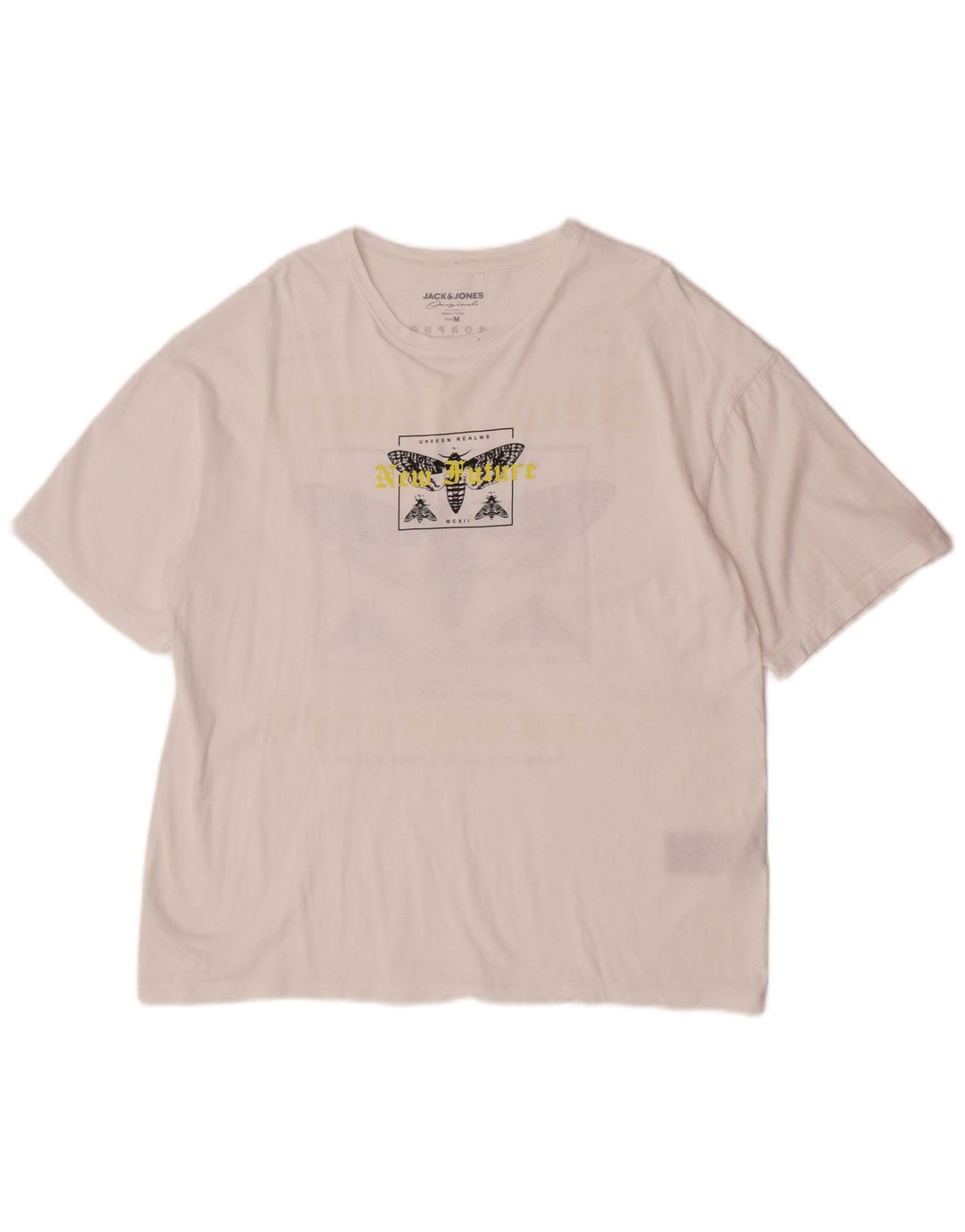 Jack & Jones muška majica kratkih rukava srednje veličine, bijeli pamuk