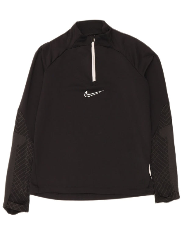 Nike Boys Dri Fit Slim Pullover Trenirka Top 10-11 Years Medium Black