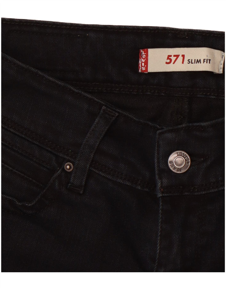 LEVI'S ženske 571 uske traperice W28 L28 crne