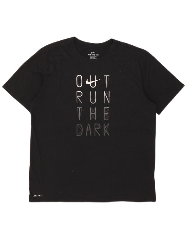 Nike Dri Fit Graphic T-Shirt Top XL crni poliester