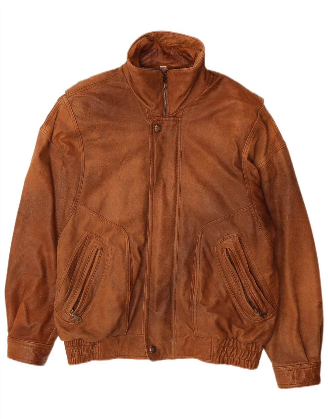 CARLO COMBERTI Muška kožna jakna IT 48 Srednje smeđa koža