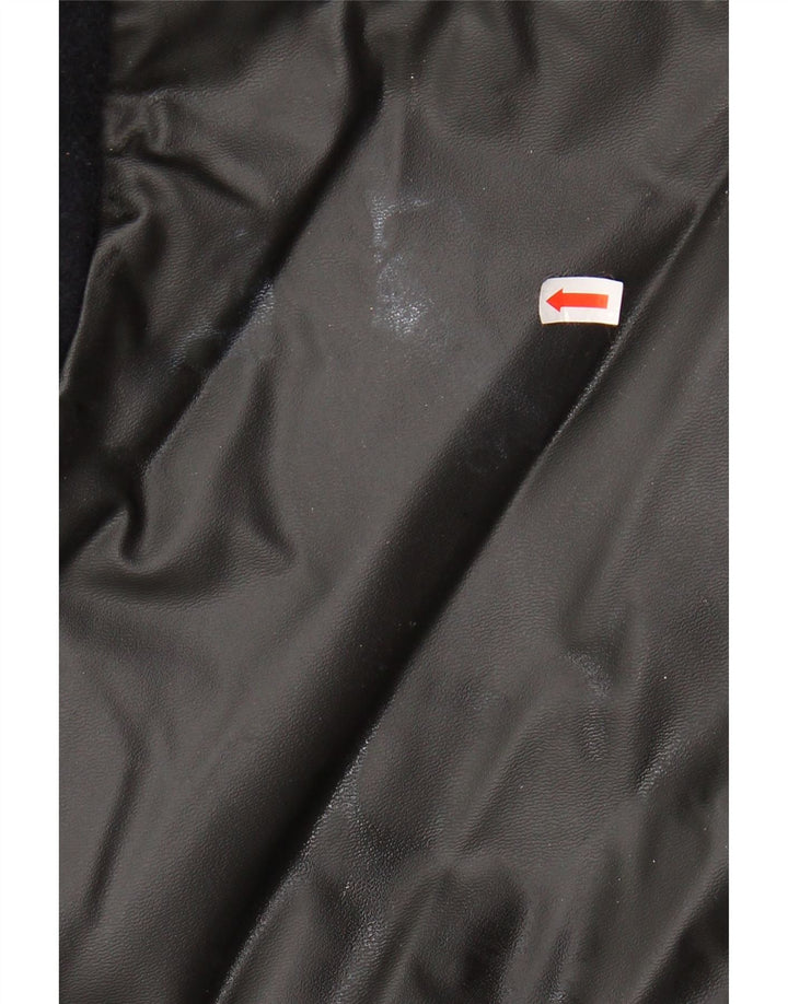 VINTAGE muški široki kaput IT 44 XS tamnoplava vuna u blokovima boja