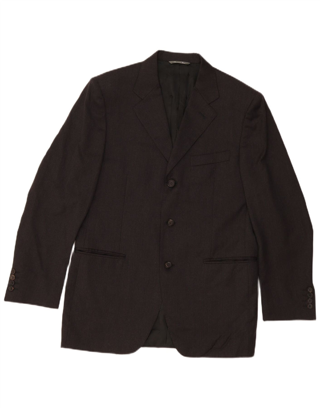 CHRISTIAN DIOR Mens 3 Button Blazer Jacket EU 48 Medium Grey Wool Vintage Christian Dior and Second-Hand Christian Dior from Messina Hembry 