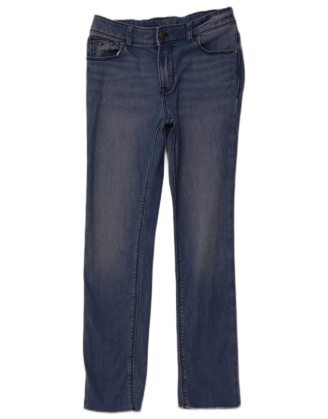 TOMMY HILFIGER Ravne traperice za djevojčice 9-10 godina W24 L25 tamnoplavi pamuk