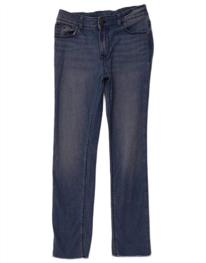 TOMMY HILFIGER Ravne traperice za djevojčice 9-10 godina W24 L25 tamnoplavi pamuk