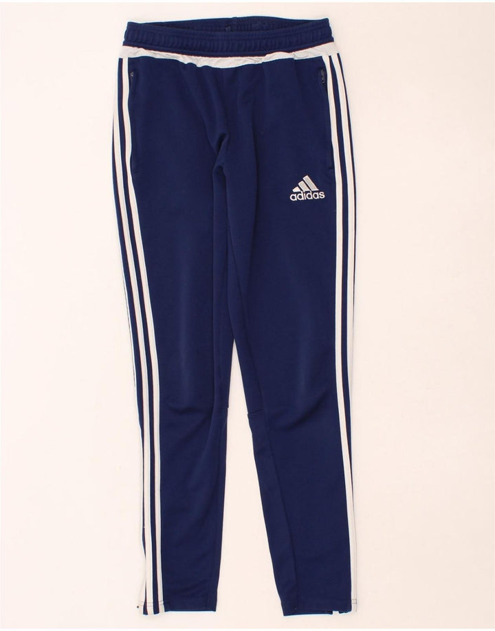 ADIDAS Boys Climacool Tracksuit Trousers 13-14 Years  Navy Blue Polyester Vintage Adidas and Second-Hand Adidas from Messina Hembry 
