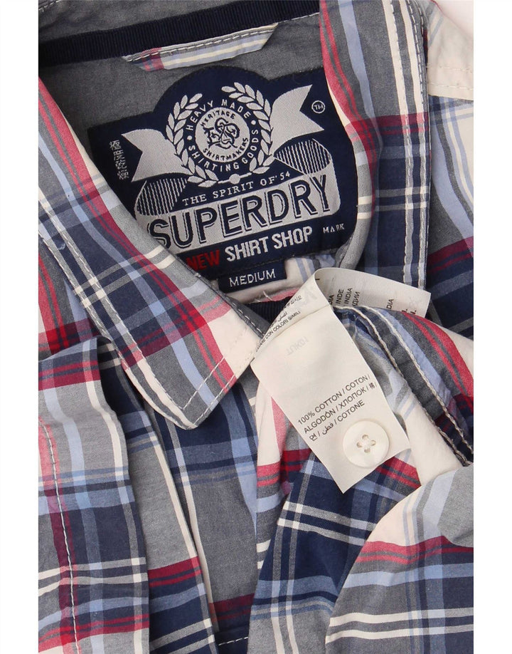 Superdry muška košulja kratkih rukava srednje plave kare