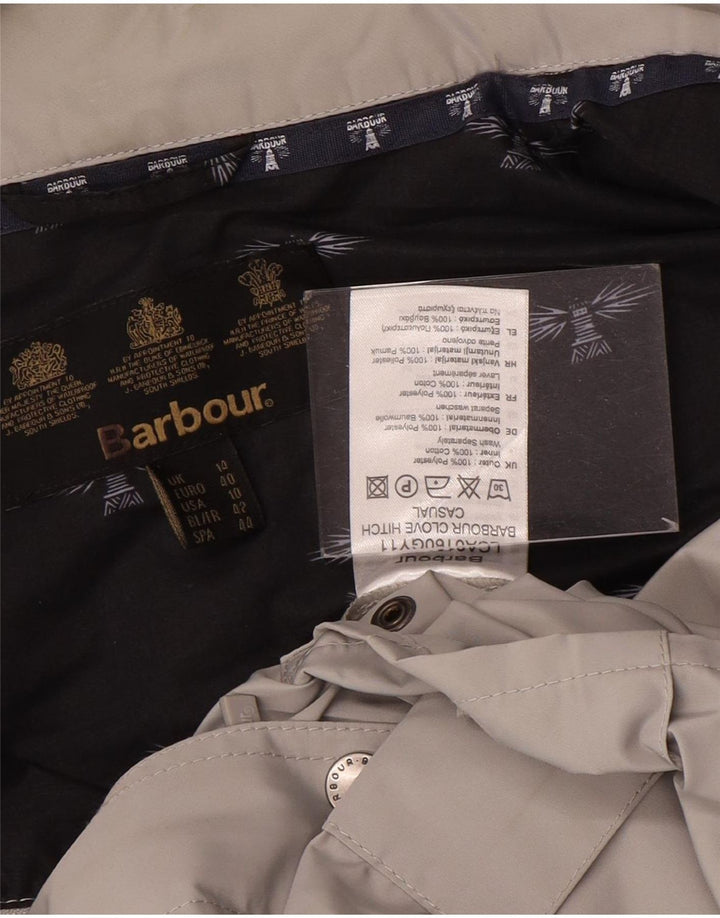 Barbour ženska kišna jakna s kapuljačom UK 14 veliki sivi poliester