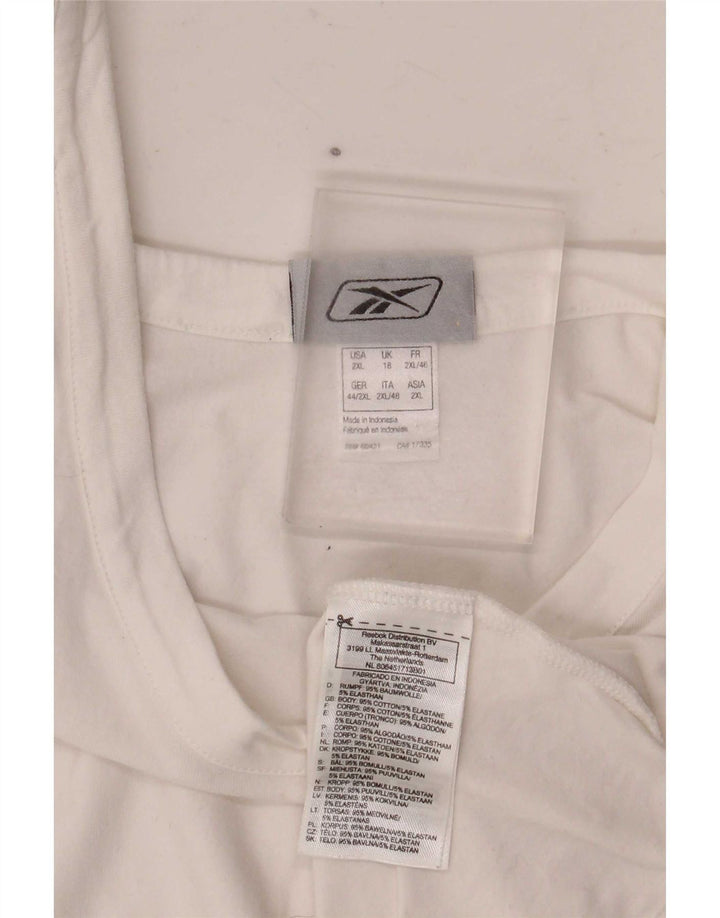 Reebok ženski prsluk UK 18 XL bijeli pamuk