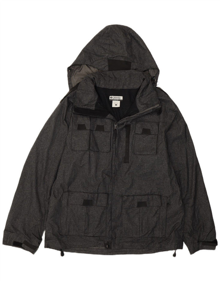 Columbia muška pomoćna jakna s kapuljačom UK 40 velika siva poliamida