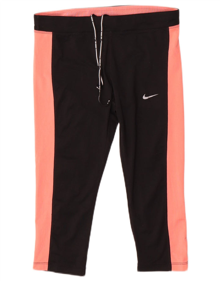 Nike ženske Dri Fit Capri tajice UK 14 srednje crne boje