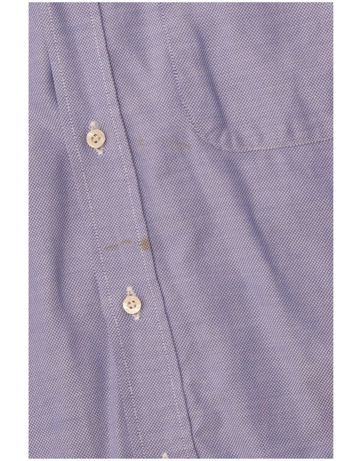 LACOSTE muška košulja kratkih rukava, velika plava pamučna veličina 41