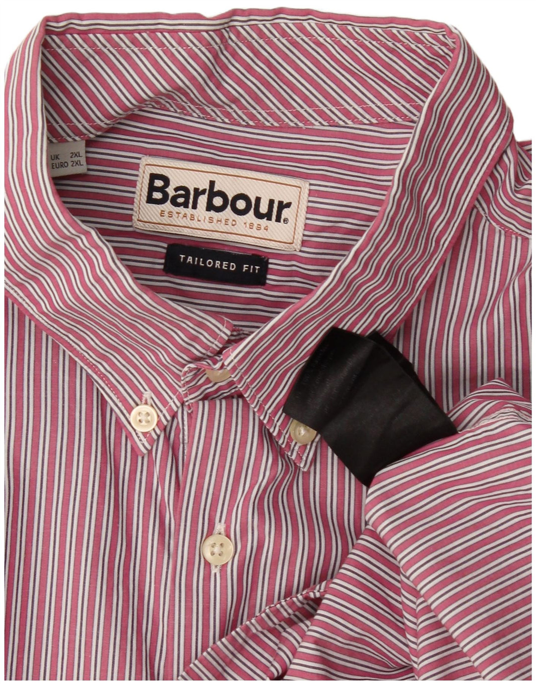 Barbour muška krojena košulja 2XL na ružičaste pruge