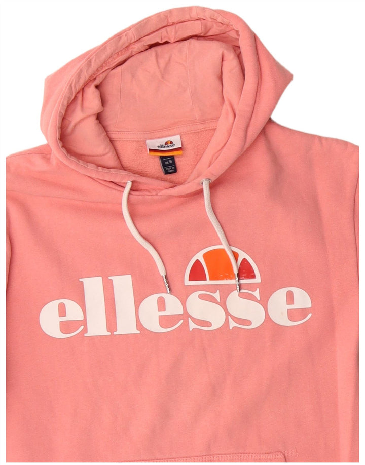 ELLESSE Ženska majica s kapuljačom s kapuljačom UK 6 XS, ružičasti pamuk