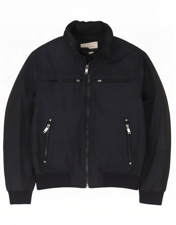 Zara muška bomber jakna UK 40 veliki tamnoplavi poliester