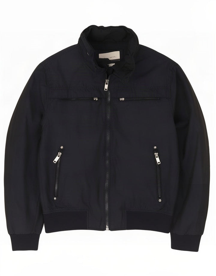 Zara muška bomber jakna UK 40 veliki tamnoplavi poliester
