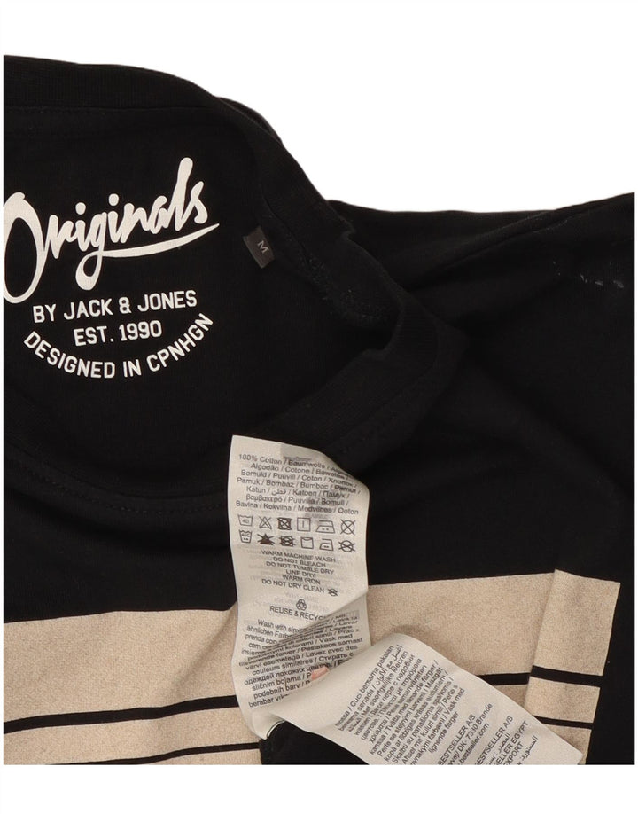 Jack & Jones muška majica kratkih rukava srednje veličine, crni pamuk