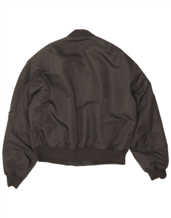 ZARA muška bomber jakna UK 40 veliki sivi poliester