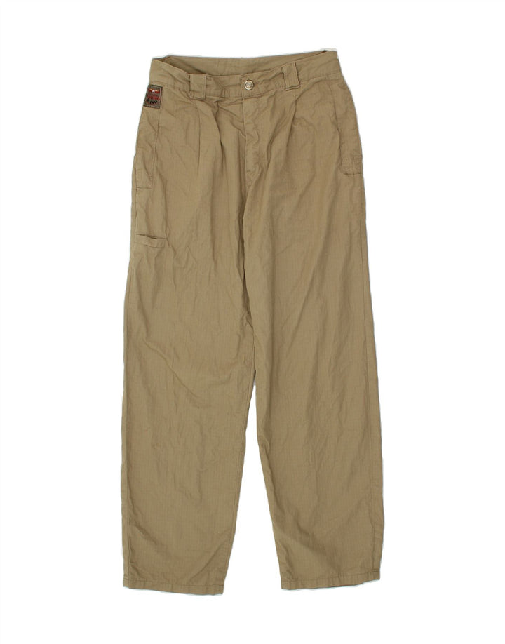 MASH Womens Straight Casual Trousers W30 L28 Beige Check Vintage Mash and Second-Hand Mash from Messina Hembry 