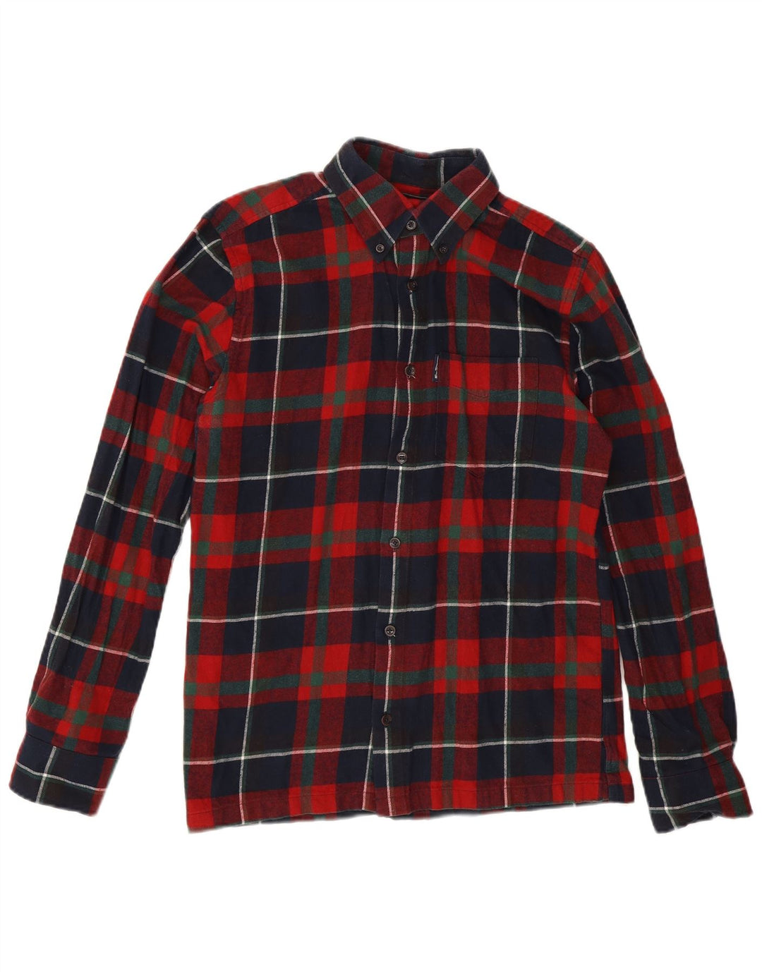 Ben Sherman muška flanelska košulja mala mornarsko plava karirana pamuk