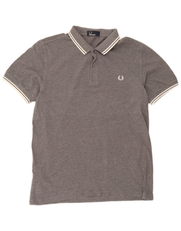 Fred Perry muška polo majica velikih sivih flekastih pamuka
