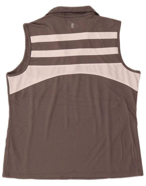 IZOD ženska polo majica bez rukava UK 18 XL sivi poliester u boji