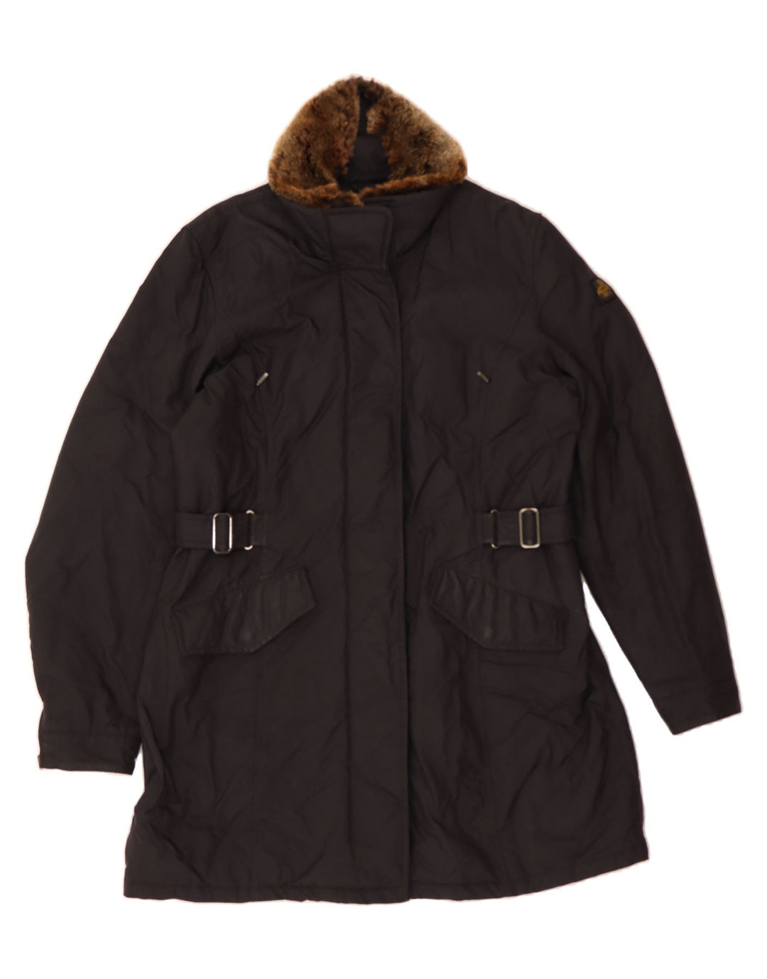 REFRIGIWEAR Womens Windbreaker Coat IT 50 XL Black Nylon Vintage Refrigiwear and Second-Hand Refrigiwear from Messina Hembry 