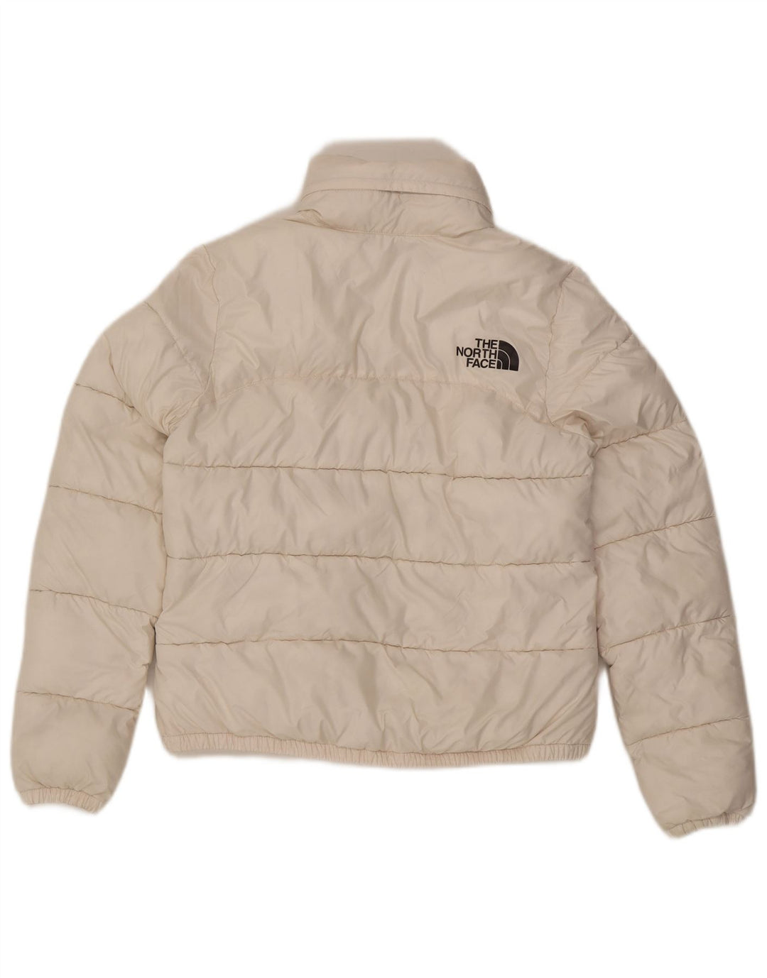 The North Face ženska podstavljena jakna s kapuljačom UK 10 Mali bijeli poliester