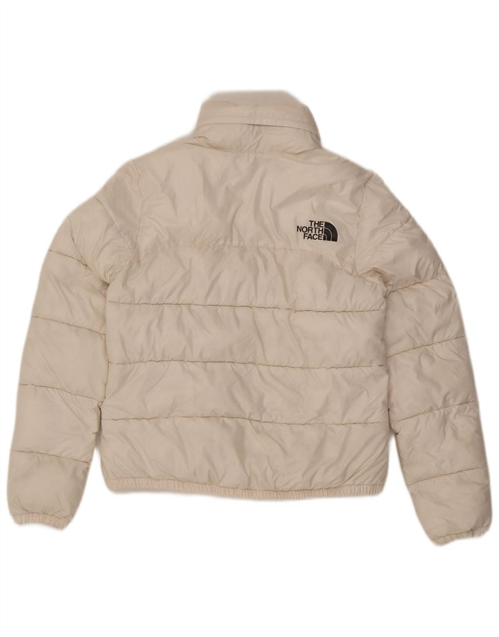 The North Face ženska podstavljena jakna s kapuljačom UK 10 Mali bijeli poliester