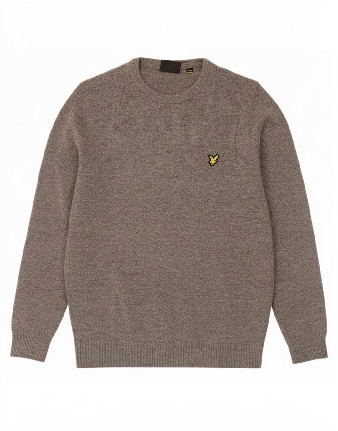 Lyle & Scott muški džemper s okruglim izrezom srednje sive pjegave janjeće vune