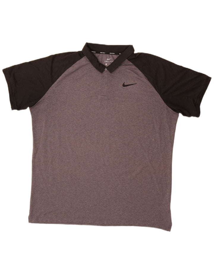 NIKE muška Dri Fit polo majica XL siva poliesterska boja
