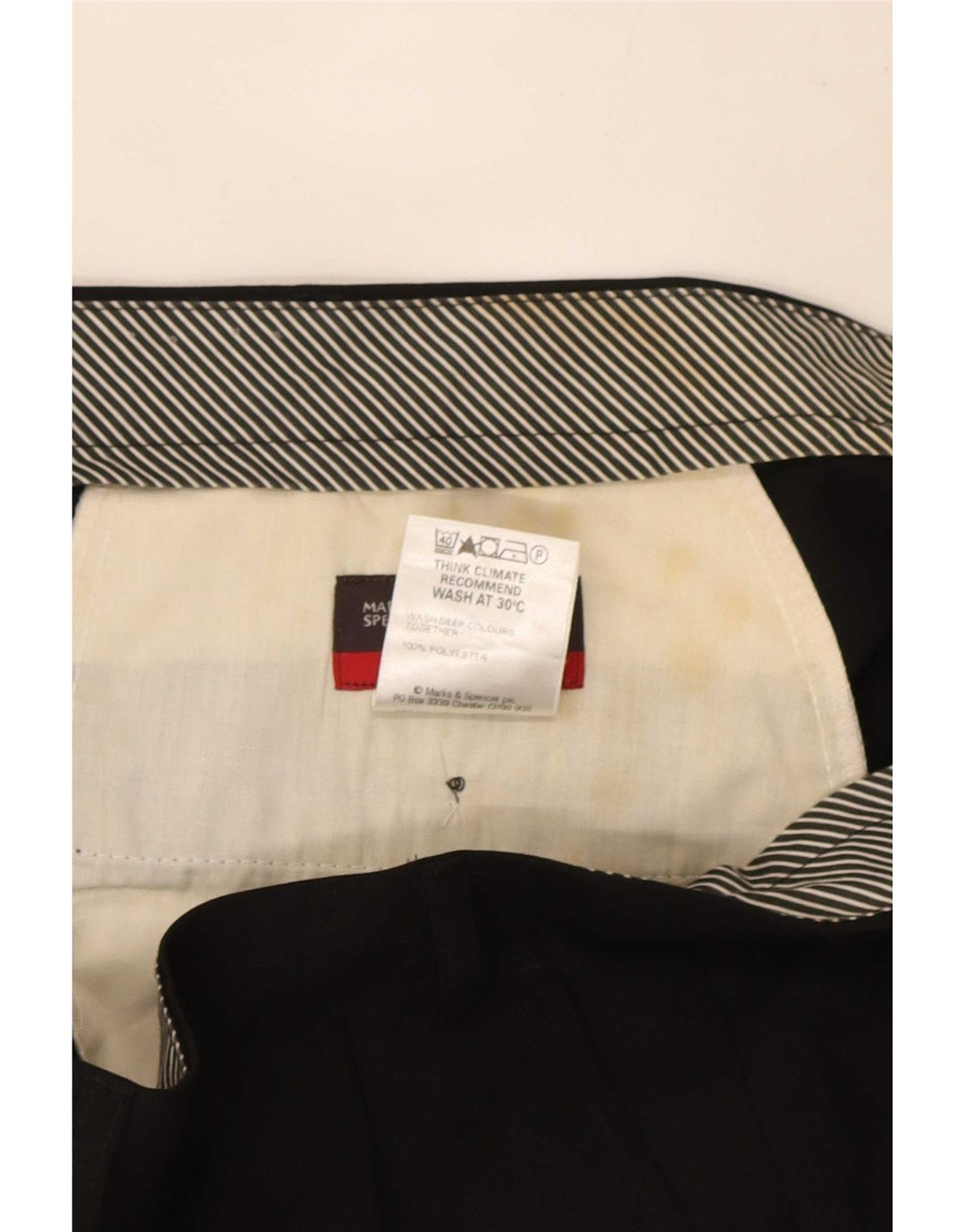 Marks & Spencer muške hlače s štipaljkama W40 L33 crni poliester