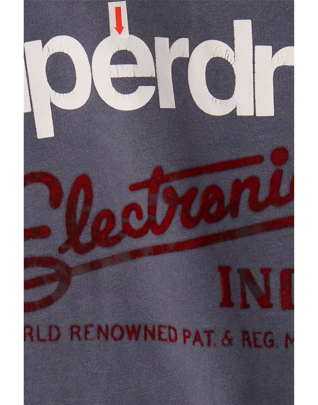 SUPERDRY Ženska majica s kapuljačom s kapuljačom UK 16 Veliki blok tamnoplave boje