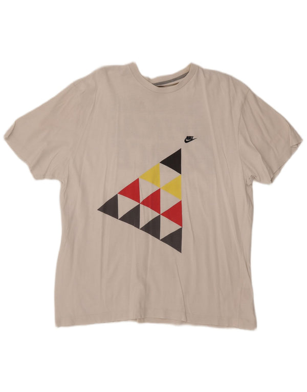 NIKE Muška majica kratkih rukava s grafičkim motivima UK 45/47 XL bijeli pamuk