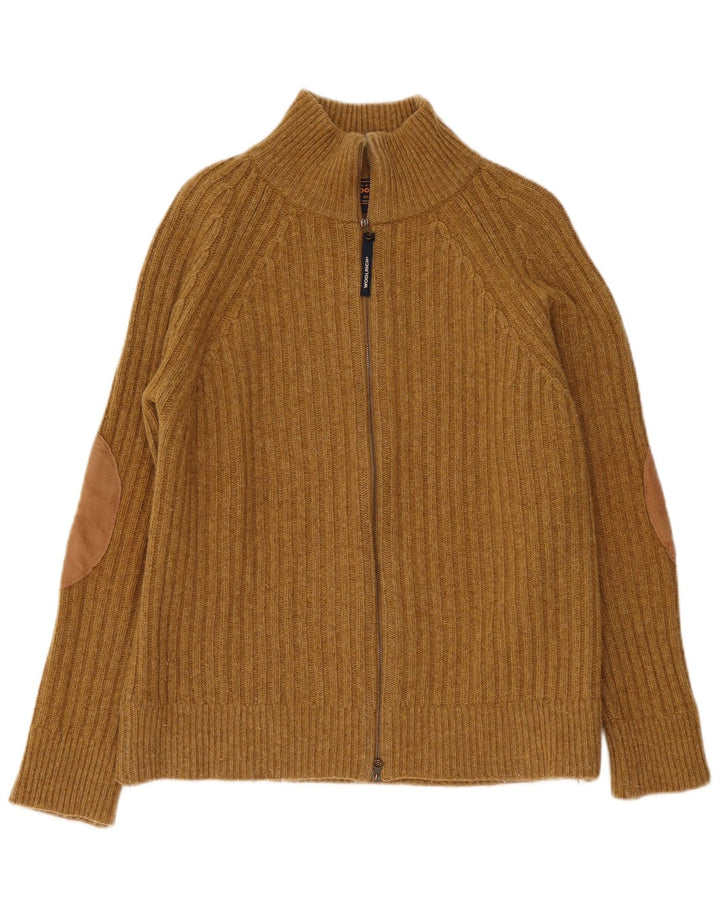 Woolrich muški kardigan pulover mali smeđi vuneni