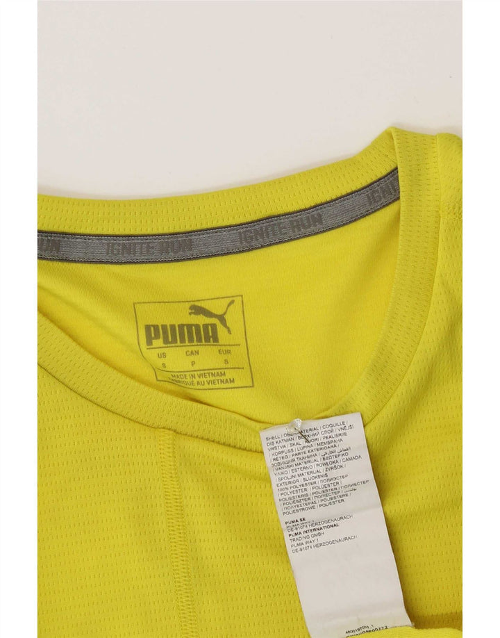 Puma muška majica kratkih rukava, mali žuti poliester