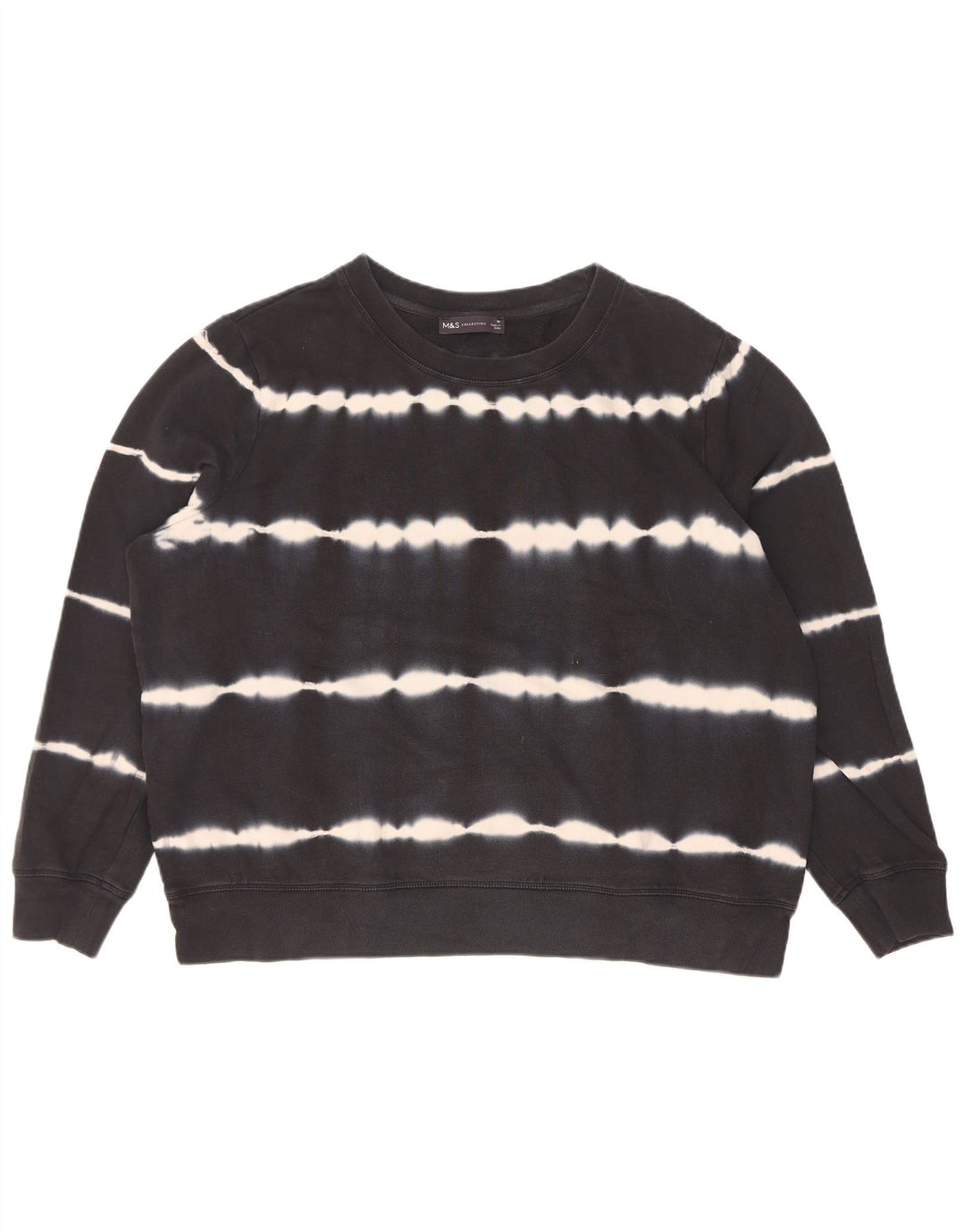 Marks & Spencer ženska majica s prekomjernom majicom UK 18 XL Black Tie Dye