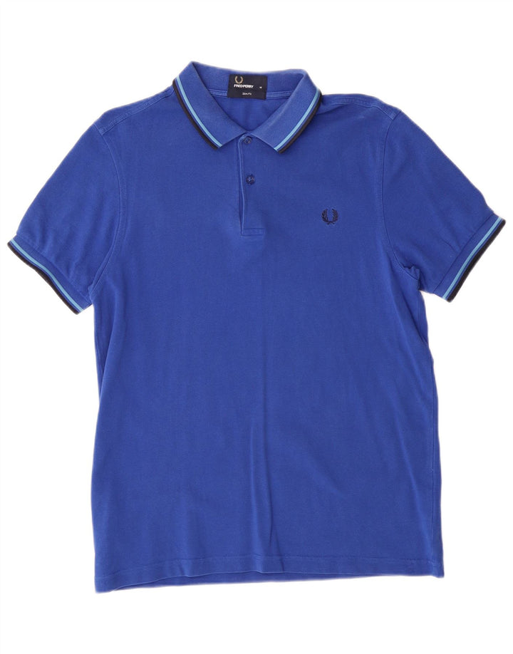 Fred Perry muška uska polo majica Srednje plavi pamuk