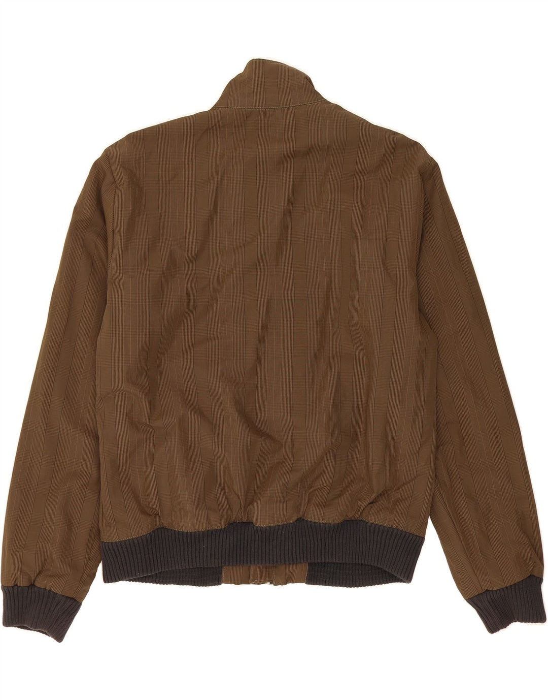 DATCH Mens Bomber Jacket UK 42 XL Brown Striped Polyamide Vintage Datch and Second-Hand Datch from Messina Hembry 