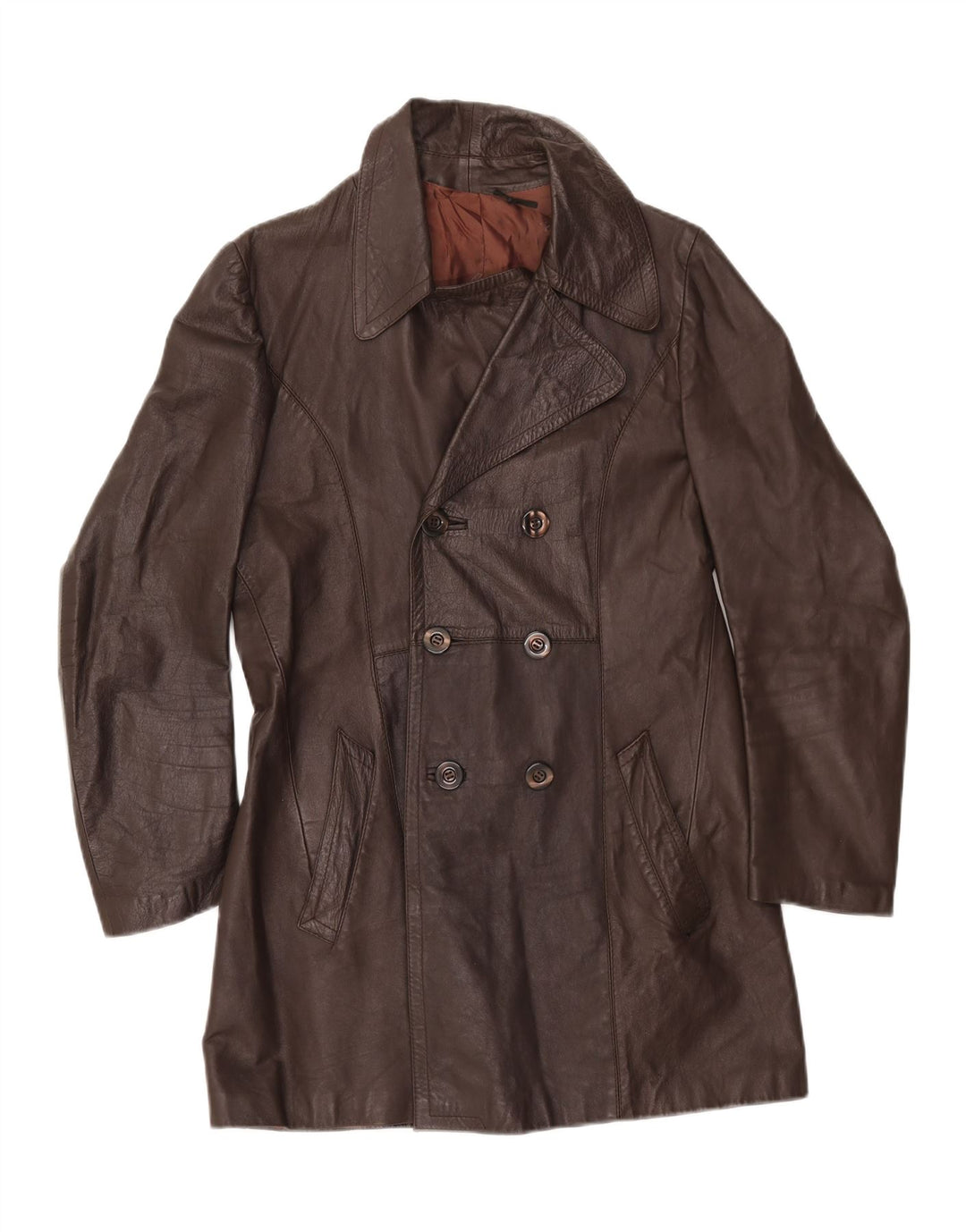 VINTAGE ženski kožni kaput IT 50 XL smeđi