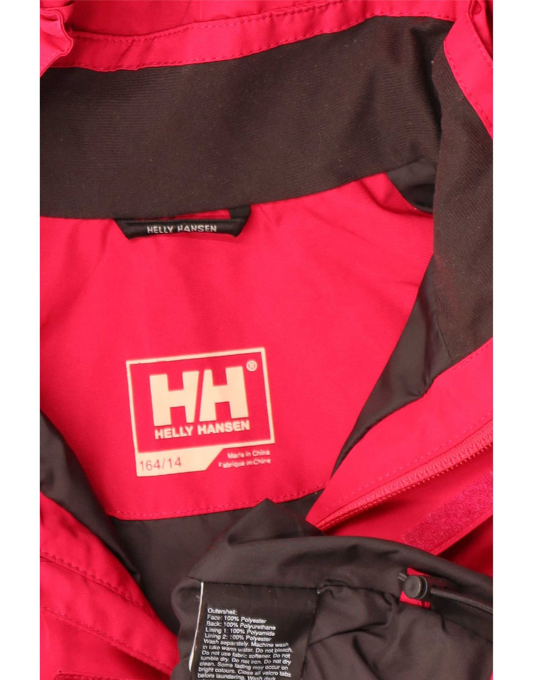 Helly Hansen Vjetrovka s kapuljačom za djevojčice 13-14 godina, crvena poliester