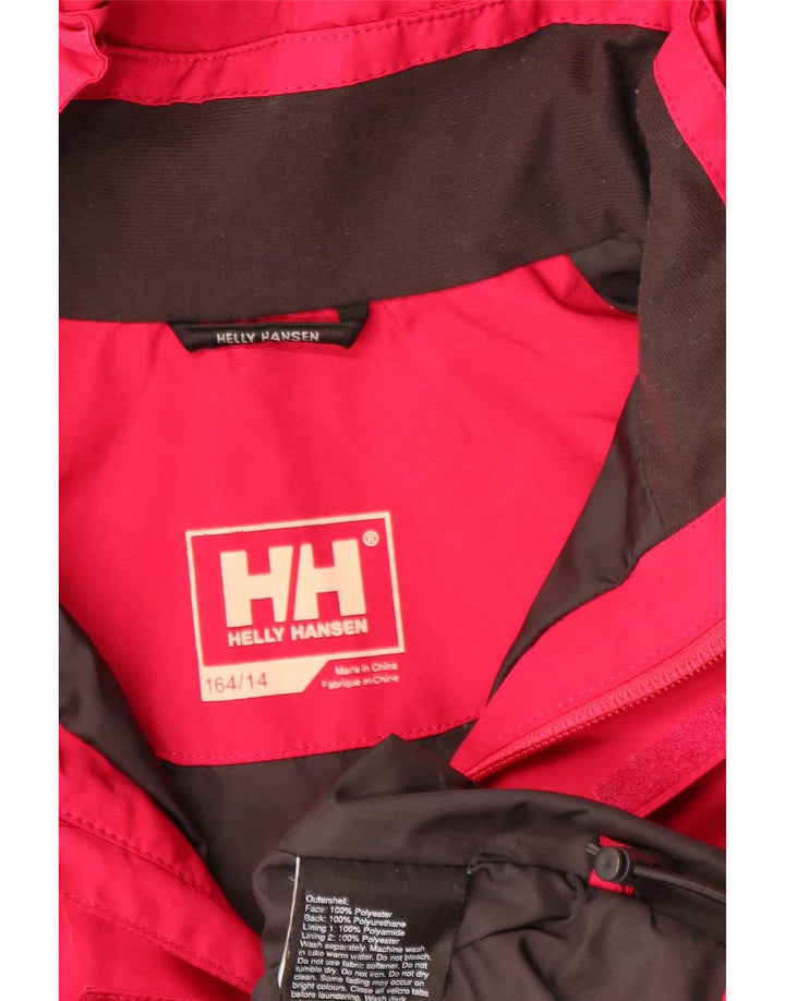 Helly Hansen Vjetrovka s kapuljačom za djevojčice 13-14 godina, crvena poliester