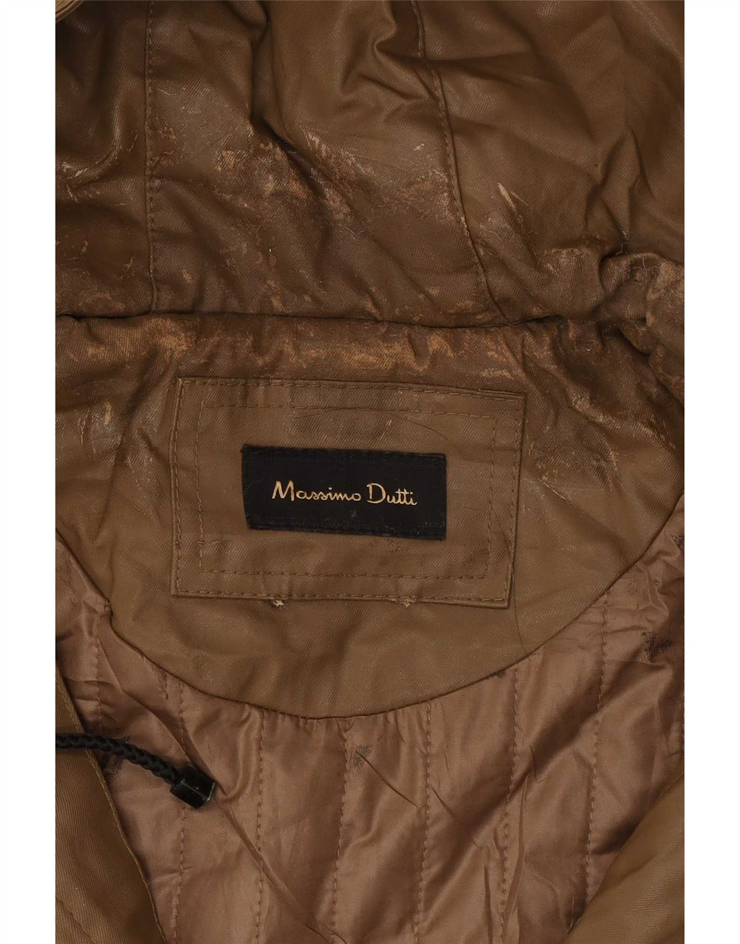 Massimo Dutti ženska parka jakna s kapuljačom UK 12 srednje bež pamuk