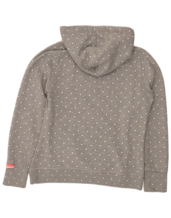 Superdry ženska majica s kapuljačom s kapuljačom UK 18 XL Siva točkasta pamuk