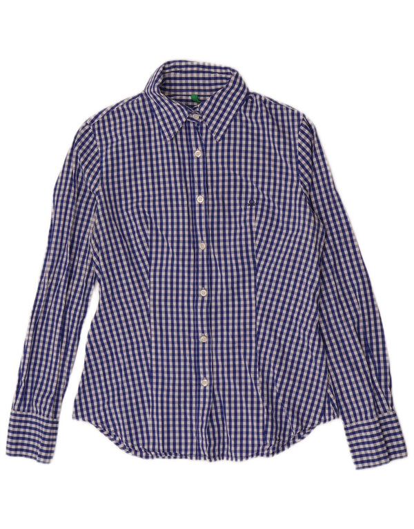 Benetton ženska košulja UK 10 Mala tamnoplava gingham