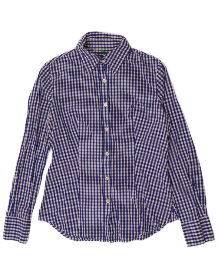 Benetton ženska košulja UK 10 Mala tamnoplava gingham