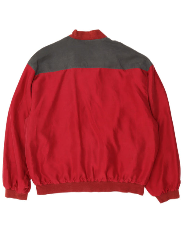 C&A muška bomber jakna širokog kroja EU 48/50 Srednje crvena Argyle/Diamond Silk