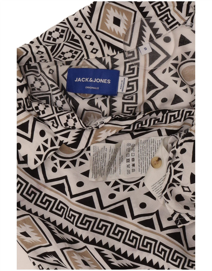 Jack & Jones muška košulja kratkih rukava Mala bijela geometrijska viskoza