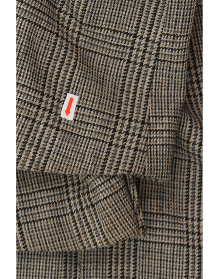 CITY TIME Mens 2 Button Blazer Jacket UK 38 Medium Grey Check Wool Vintage City Time and Second-Hand City Time from Messina Hembry 